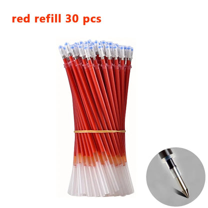 0.5mm Gel Pens Set Black Blue Red Refills Ballpoint Pens Bullet Tip School & Office Supplies Stationery Kawaii Accessories