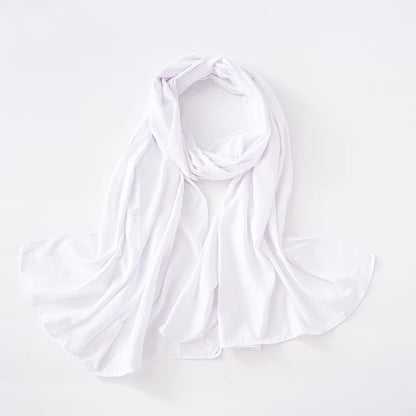 Cheap Plain Long Satin Polyester Scarves Matte Feeling Solid Women Scarf Soft Malaysia Women Shawl Big discount Muslim Hijab