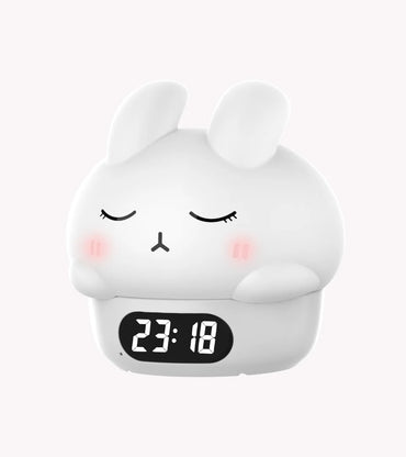 Lampu Malam Jam Penggera Digital Itik Comel Jam Meja Elektronik Bilik Tidur Jam Meja Tepi Katil untuk Kanak-kanak Hiasan Bilik Pemasa Kecil