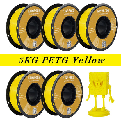 KINGROON 5KG PLA TPU PETG Filamen Warna campuran 1.75mm Plastik Pencetak 3D Tanpa Gelembung Gelembung Bahan Cetakan 3D Borong 