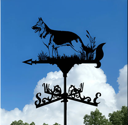 Garden Decorations Outdoor Wind Vane Greenhouse Garden Supplies Witch Dog Sailboat Eagle Rooster Weather Vane Shed Roof Iron Art