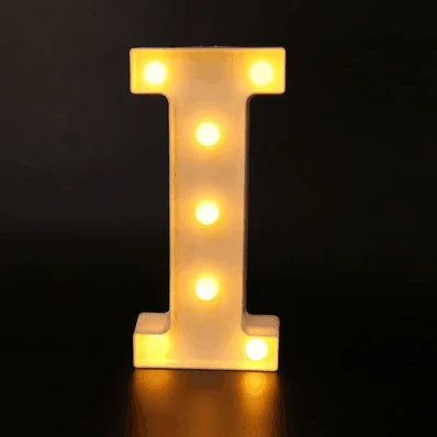 Decorative Name Letters Alphabet Letter LED Lights Luminous Number Lamp Night Light Wedding Birthday Christmas Party Decor Home