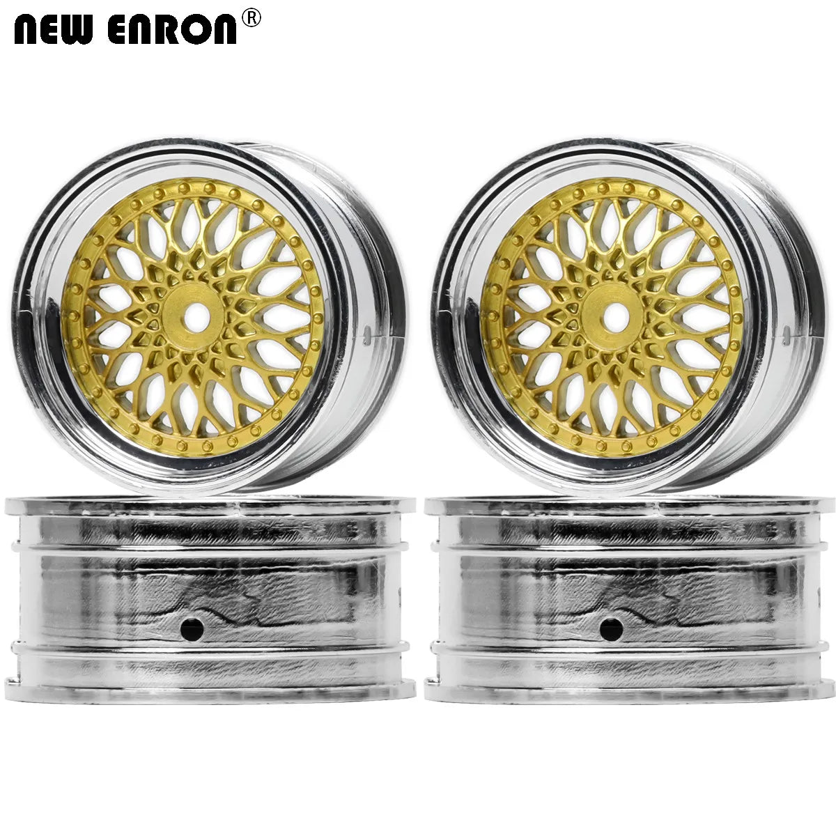 ENRON BARU 1.9" Plastik 4PCS On-Road Drift 3mm/6mm/9mm Offset Wheel Hub Rim untuk Kereta RC 1/10 Traxxas HPI Kyosho RedCat Sakura HSP 