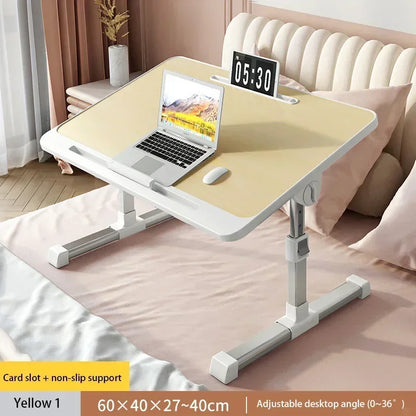 Foldable Lift Laptop Desk for Bed Adjustable Stand Portable Lap Table Breakfast Tray Desk with Drawer for Eating Working Gaming