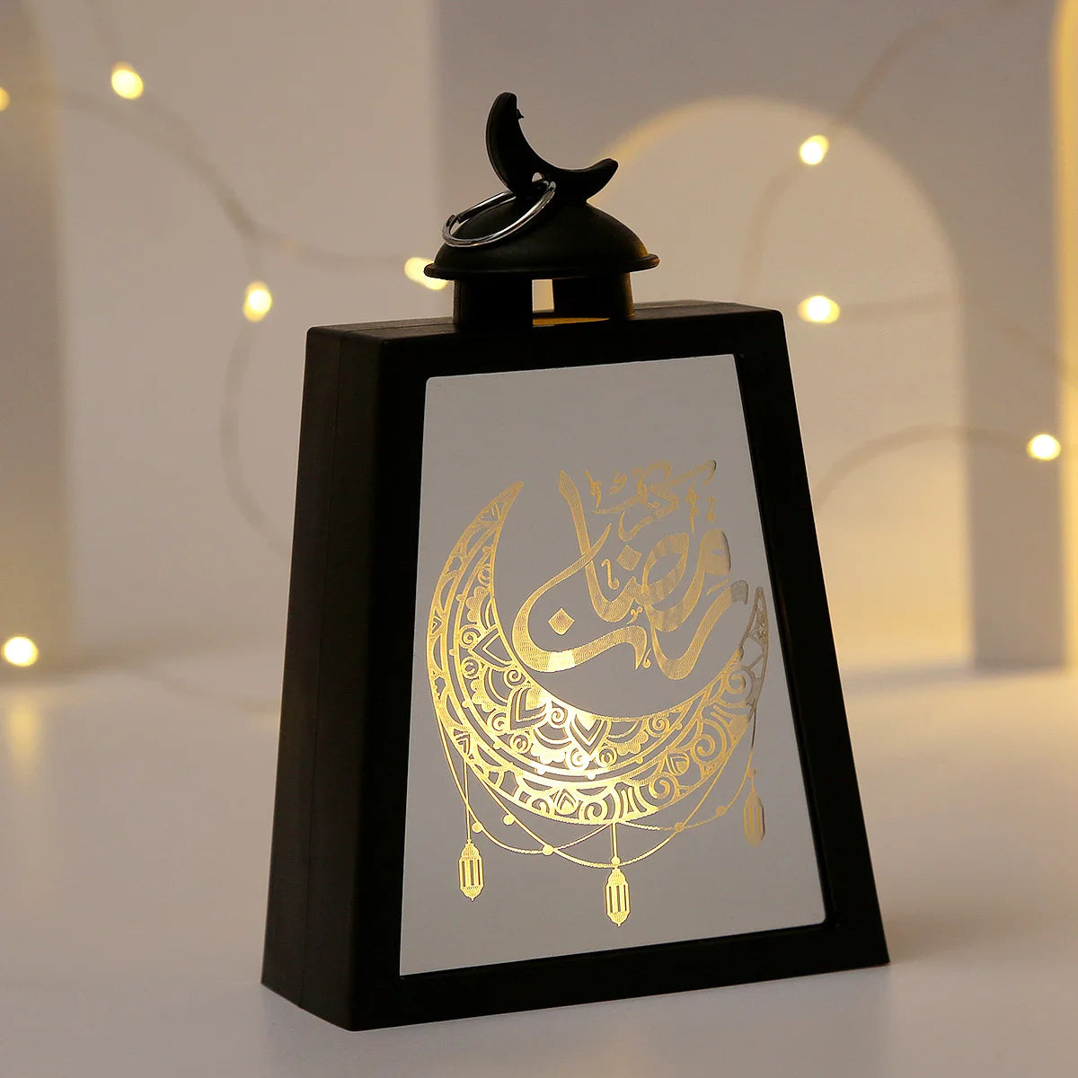 2025 Eid Mubarak Candle Lamp Creative Night Light Lantern Candle Holder Eid Mubarak Islamic Muslim Party Decor Decorative Lamp