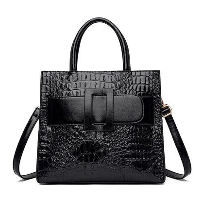 Brand Women Crocodile Handbag Luxury Belt Handbags Women Leather Shoulder Bags Designer Crossbody Bags Female Retro Tote Handbag