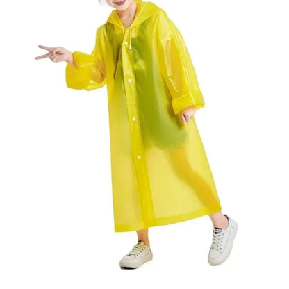 Children Raincoat Reusable Transparent Fashion Rainwear Hooded Rain Poncho Coat Girl Outdoor Raincoats Rain Gear Accessories