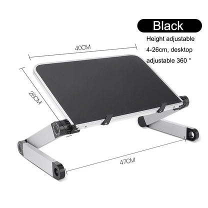 Adjustable Laptop Desk Stand Portable Aluminum Foldable Notebook Table Ergonomic Lapdesk Bed Sofa Table Desk Stand Laptop Holder