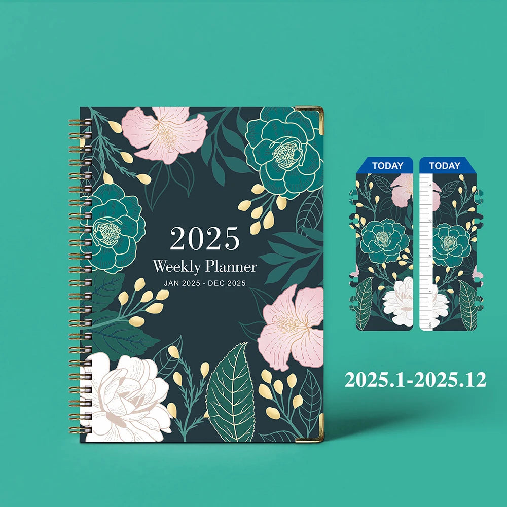 A5 2025 Daily Planner Notebook Journal Time Management Coil Notebook Daily Student Schedules To Do List English Notebook