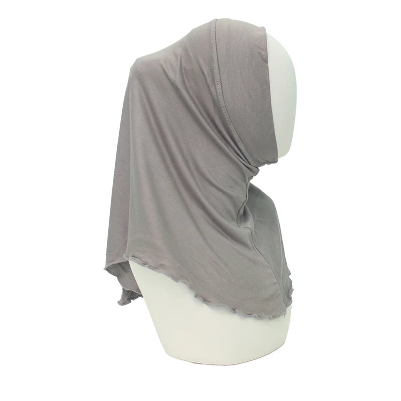 Modal Instant Hijabs for Woman Muslim Islam Turban Solid Mini Style Scarf Amira Soft Plain Colors Ready to Wear Hijab Undercaps