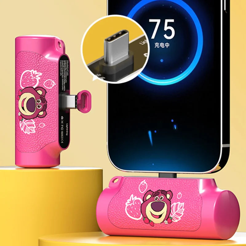 New Disney Pocket Power Bank Wireless Capsule Needle Mobile Power Bank Compact And Portable Mobile Power Bank Fast Charging