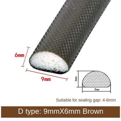 6M PU Foam Gap Filler Anti-Collision Soundproof Sealing Strip Draught Excluder Weather Stripping Door Window