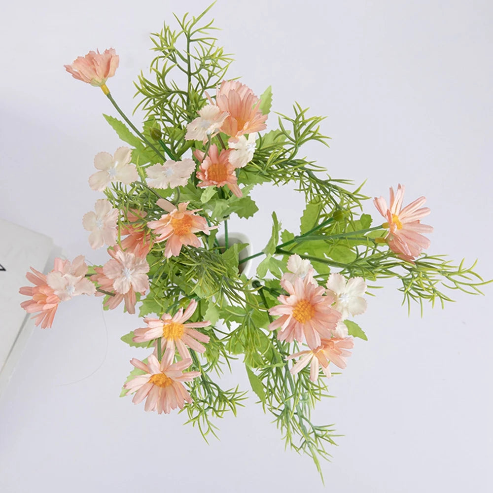 1PC Artificial Small Daisy Flower Bouquets Gerbera Fake Flowers Chamomile Silk Flowers for Wedding Home Decoration