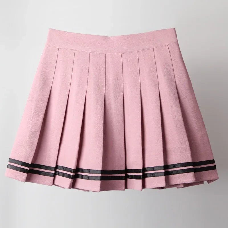 Skirt Mini Pinggang Tinggi Hitam Punk Pleated Vintage Skirt Gothic Streetwear Cross Cetak Skirt Wanita Berlipat Lolita Skirt Harajuku 