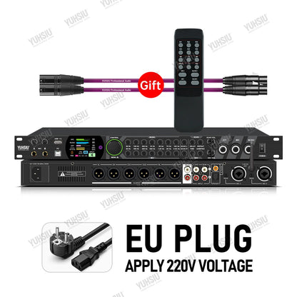 YUHSIU Karaoke Digital Effects Processor Bluetooth DSP Audio Processor Professional Microphone Sound Controller System Equipment