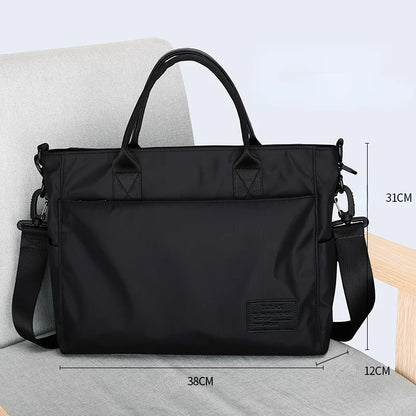 BJIAX File Bag Carrying Briefcase Men's Business Bag Lawyer Office Computer Bag Horizontal Shoulder Crossbody Bag Men Bag