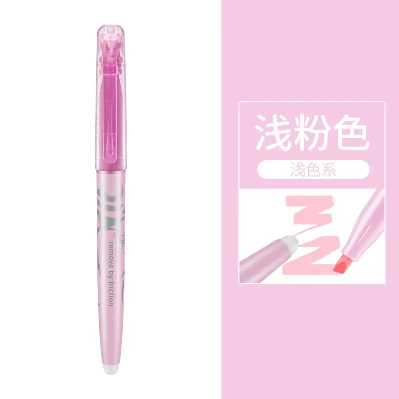 Erasable Highlighters Pastel Drawing Pen Fluorescent Highlighter Pen Markers for Student School Office Supplies Cute Stationery