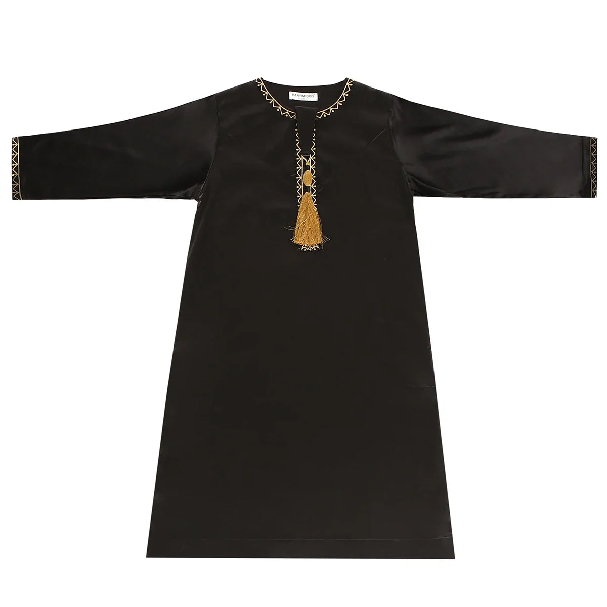 Arab Muslim Kids Boy Jubba Thobe Abaya Satin Long Dress Kaftan untuk Anak-anak Pakaian Islami Jubah Panjang Dress Dubai Arab Ramadan 