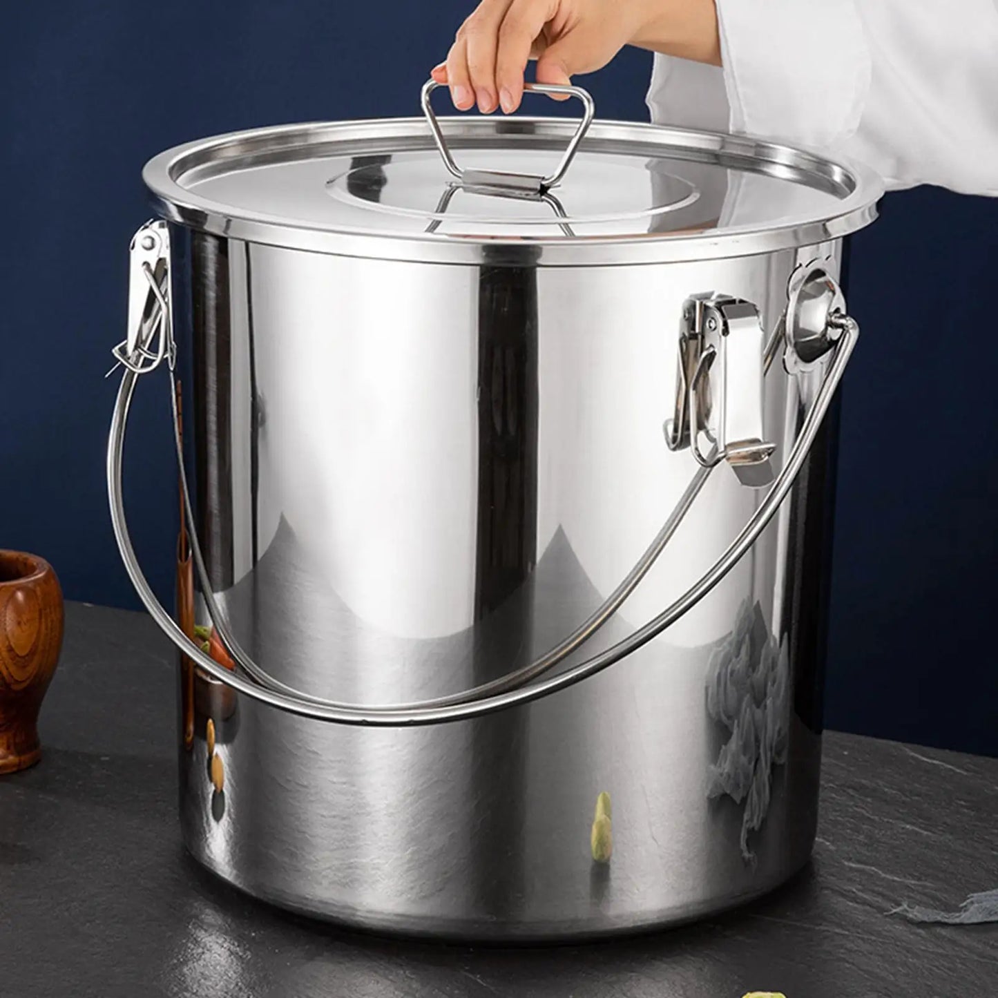 Stainless Steel Stock Pot With Lid 6/11.5/20 L Large stock pot Cooking Multi-purpose Pots for Cooking Boiling Soup Stew