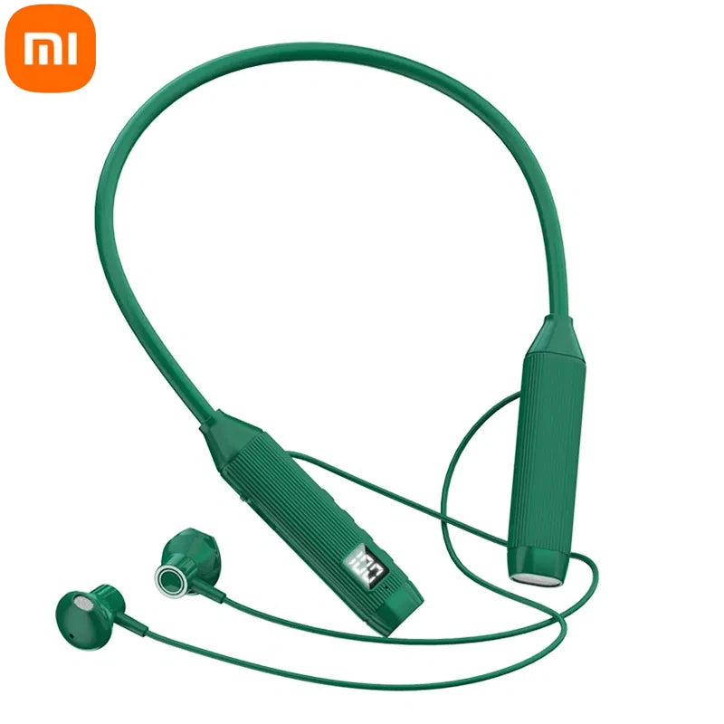 Xiaomi Wireless Bluetooth Earphones Neck Wear Earphones Long Battery Life LED Digital Display With Microphone Sports Earphones