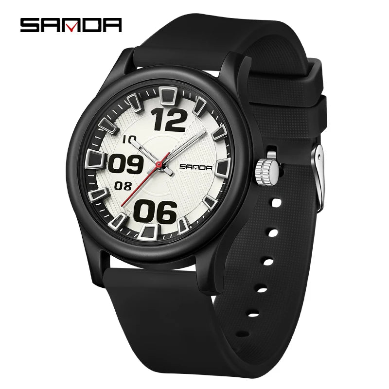 SANDA 3252 Fashion Trend Ladies Boys Young Watch Sports 50M Waterproof Wrist Watch Ladies Watch Casual Clock Relogio Feminino