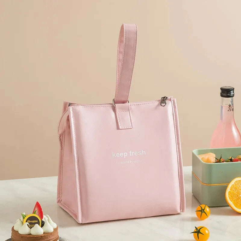 Beg Bento satu bahu Beg Kotak Makan Tengahari Pelajar Beg Makan Tengahari Mudah Alih Pekerja Pejabat Membawa Beg Makan Tengahari Beg Penebat Terma