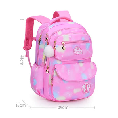Beg sekolah kanak-kanak perempuan beg sekolah beg belakang merah jambu untuk kanak-kanak kanak-kanak remaja beg sekolah rendah Kawaii comel kalis air kit kelas kecil 