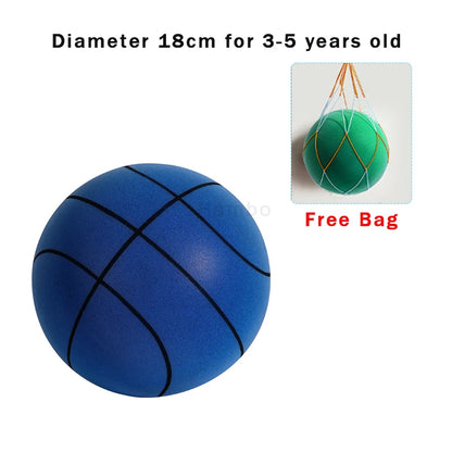 Silent basketball Size 7 Squeezable Mute Bouncing Basketball Indoor Silent Ball Foam Basketball 24cm Bounce Football Sports Toys