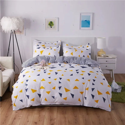 Lovely Cartoon King Size Duvet Cover Set 220x240 Skin Friendly Double Bed Quilt Cover Blanket Comforter Cover and Pillowcase