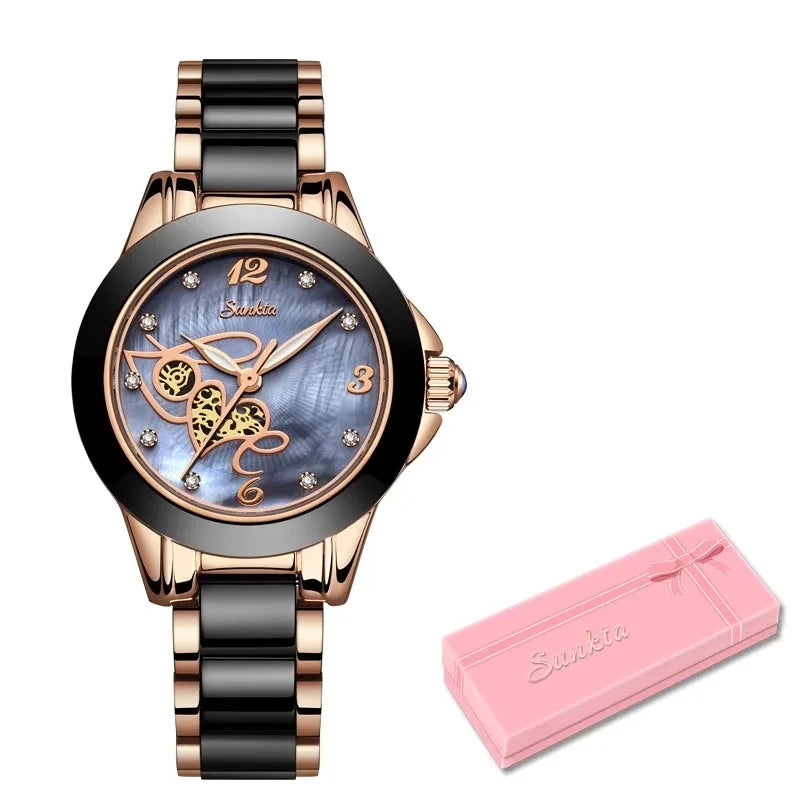 New LIGE Fashion Women Ceramic Watches Brand Luxury Ladies Watches Waterproof Quartz Bracelet Watch Woman Date Clock reloj mujer