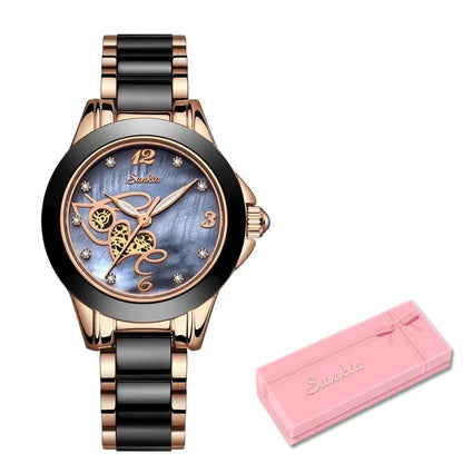 New LIGE Fashion Women Ceramic Watches Brand Luxury Ladies Watches Waterproof Quartz Bracelet Watch Woman Date Clock reloj mujer