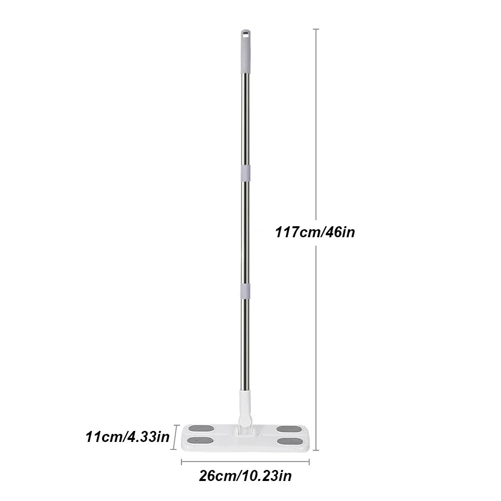 Large Flat Mop With Telescopic Long Handle Telescopic Long Handle Washing Free Lazy Mops Dust Dry Wet Mops For Cleaning Floors