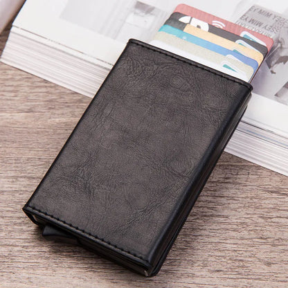 Magnet Rfid Blocking Card Holder Wallets Men Thin Slim Cartera Leather Coin Purse Small Male Black Walet Mini Wallets for Men