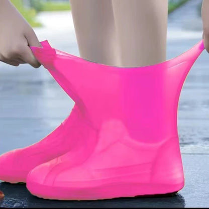 1 Pair Silicone WaterProof Shoe Covers lip-resistant Rubber Rain Boot Rain Gear Overshoes Accessories Rain Boot Covers