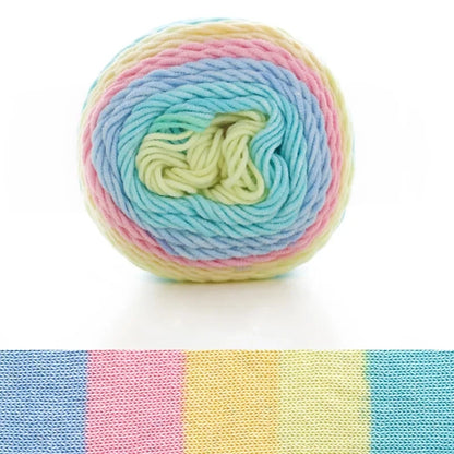 (1PC) 5-Strand Milk Cotton Dyed Rainbow Cotton Handmade DIY Woven Yarn Scarf Pillow Blanket Material Yarn