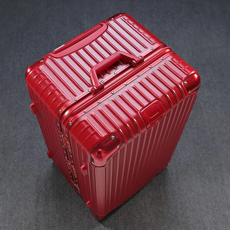 Thickened Aluminium Frame Trolley Case Universal Wheel Oversized Capacity Suitcase Abroad Consignment Toolbox 32/24 Inch Luggage