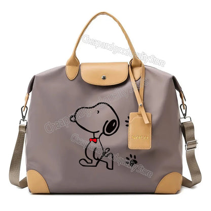 Snoopy Ladies Travel Bag Large Capacity Women's Handbag Waterproof Fashion Gym Bag Luggage Bag Shoulderbag Birthday Gift