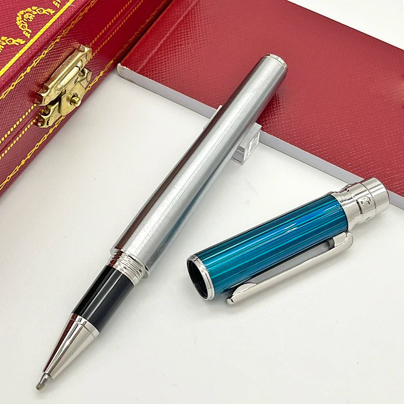 YAMALANG Classic Matte Metal Barrel Roller Ball Pen Ballpoint dengan Tulisan Nombor Siri Alat Tulis CT Licin 