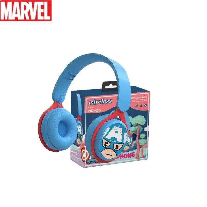 Disney Marvel Y08 Steel Mickey Wireless Earphones Blutooth Surround Stereo Foldable Earphones Laptop Earphones with Microphone