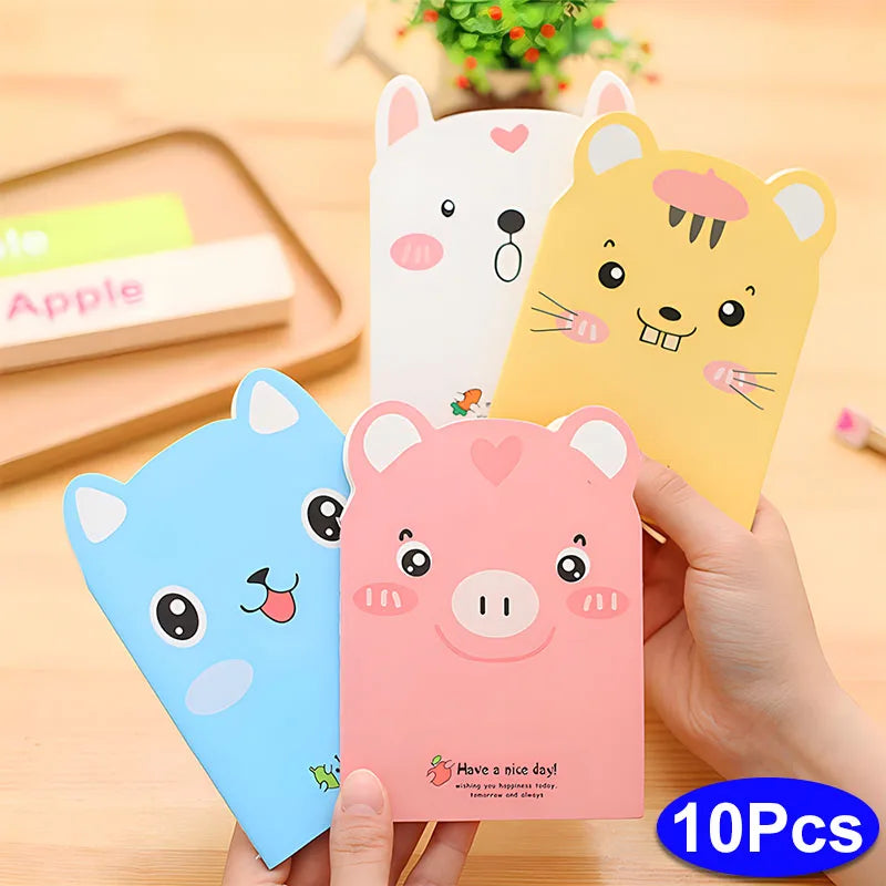 10Sets Retro Small Notebooks Kawaii A7 Blank Mini Cute Planner Diary Note Notepad Aesthetic Journal Kids Stationery Agenda Thing