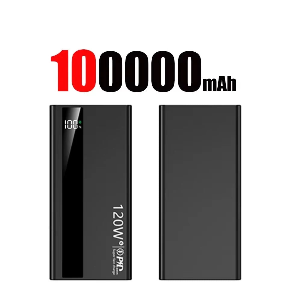 120W Super Fast Charging Power Bank 200000mah Battery High Capacity Digital Display Power Bank For Iphone Samsung Gift 2025