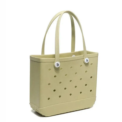 Beg Pantai Bogg Sederhana EVA Getah Kalis Air Beg Tangan Bahu Kolam Berkelah Wanita Membeli-belah Bakul Penyimpanan Tote Jelly Sac Beg Bogg 