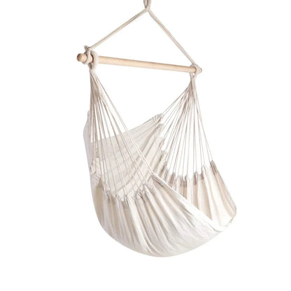 Indoor Outdoor Tassels Hammock Garden Patio White Cotton Swing Chair Bedroom Romantic Hanging Bed Beach Hammocks Chair