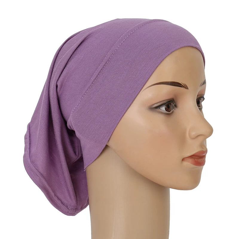 Ramadan Hijab Undercap Head Cover Instant Cotton Bonnet Hijabs for Women Muslim Turbans Inner Cap Turbante Muslim Women Hijab