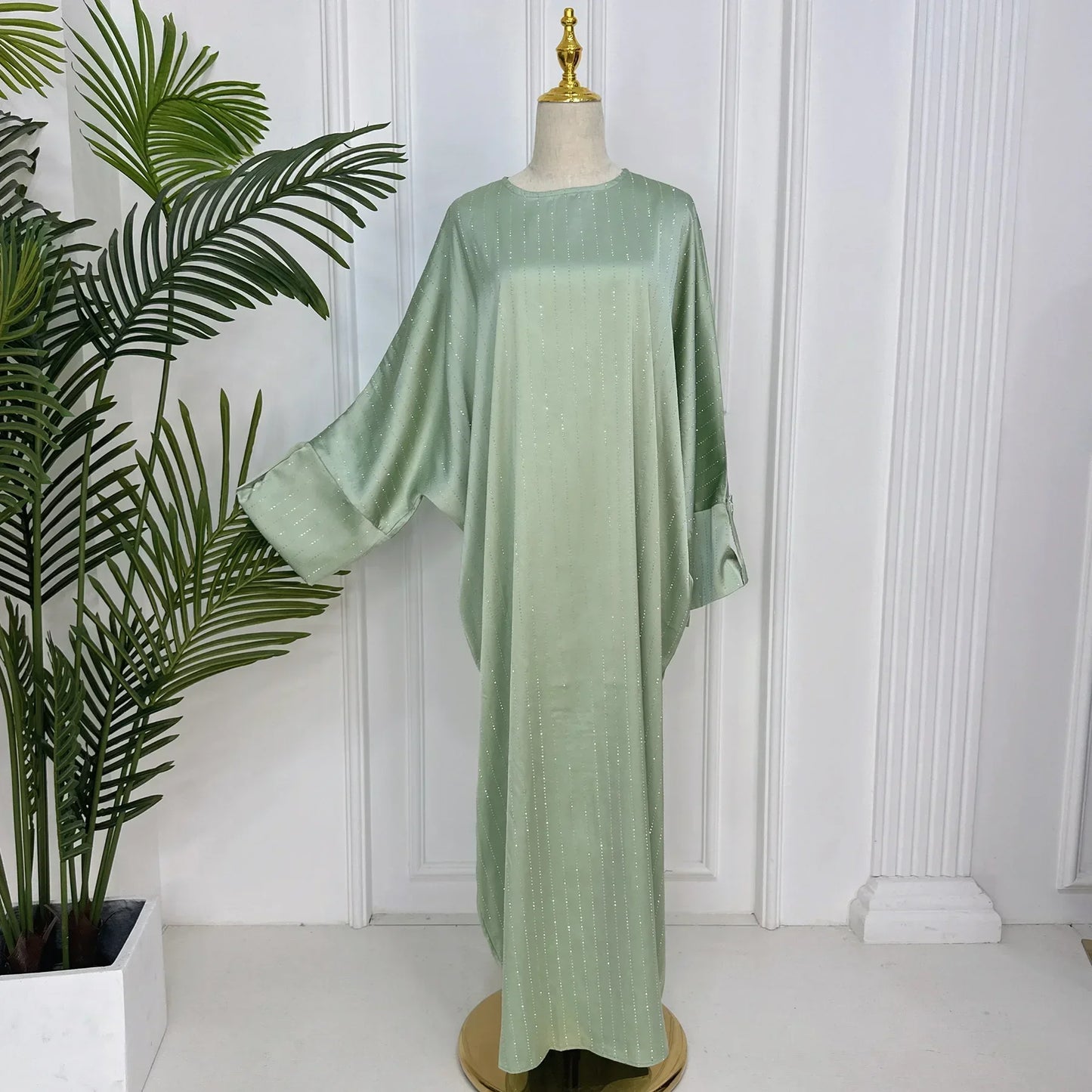 Abaya for Women Dubai Luxury Muslim Party Evening Dress Kaftan Femme Musulman Turkish Abayas Islamic Clothing Glitter Stripe