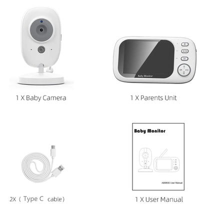 New 3.5'' Video Baby Monitor Night Vision Security Cam 2.4G Mother Kid 2 Way Audio Talk Video Surveillance Cam With Temperature