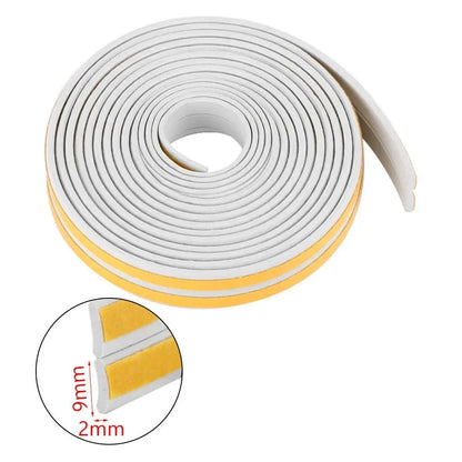 10M/20M Door Window Weather Strip DIEP Self Adhesive Sealing Strip Rubber Seal Foam Tape Dustproof Soundproof Insulation Strip