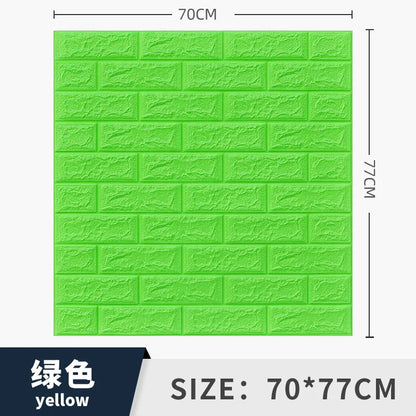 3/5MM 3D Wall Sticker Panel Foam Home Decoration DIY Wallpaper Living Room Bathroom  Tv Background Self Adhesive Panels 70*77cm