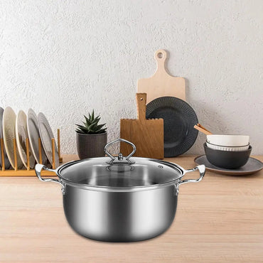 Milk Pot Multifunction Pot Saucepan with Lid Soup Pan Stainless Steel Pot Stockpot for Cafe Kitchen Home Restaurant Sauce