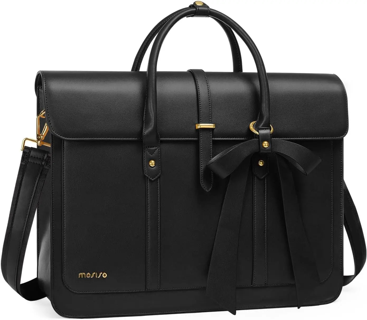 Beg Tote Wanita MOSISO untuk MacBook Air Pro M3 13.3 14 15 16 17.3 inci Notebook PU Kulit Laptop Bahu Beg Bahu Beg Tangan Beg Tangan
